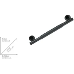 Wandhaltegriff „Secura“ 40,5 cm Schwarz WENKO