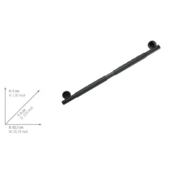 Wandhaltegriff „Secura“ 65,5 cm Schwarz WENKO