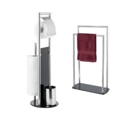 WC-Garnitur & Handtuchständer „Ravina“ 3in1 WC-Set WENKO