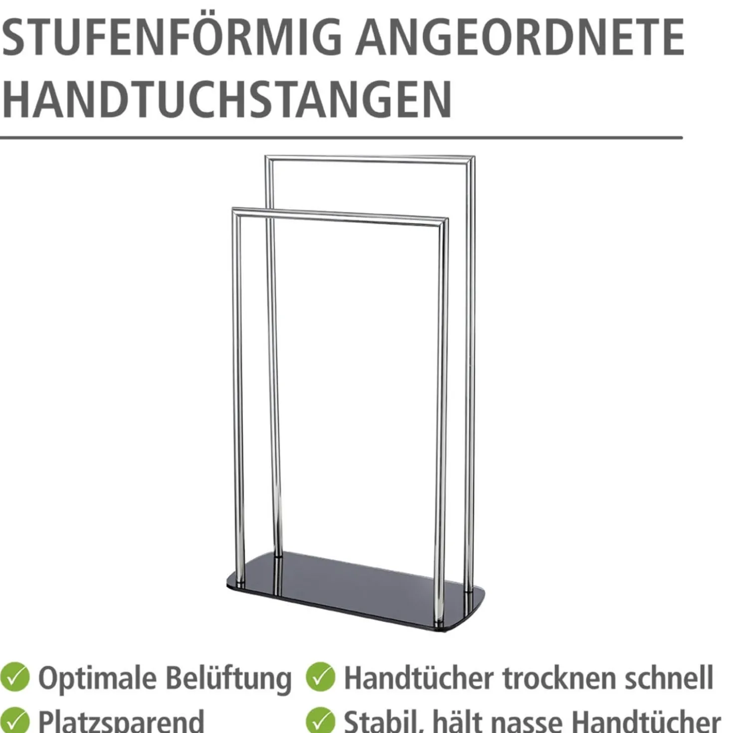 WC-Garnitur & Handtuchständer „Ravina“ 3in1 WC-Set WENKO