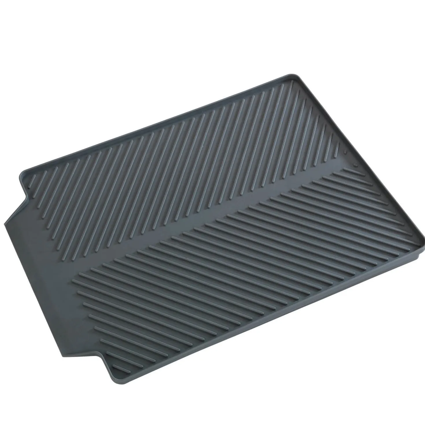 WENKO Abtropfmatte Mod. Linea Grau, 40 x 3 x 30 cm