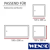 WENKO Anti-Schimmel Duschvorhang Uni Beige, Textil (Polyester), 180 x 200 cm, waschbar