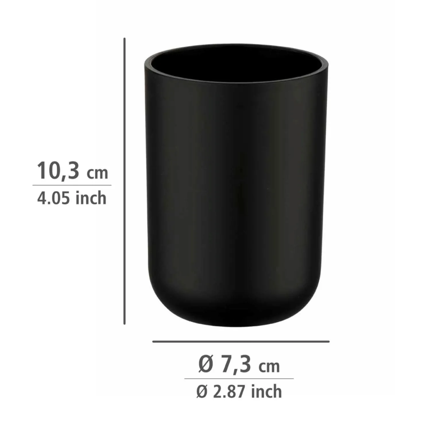 WENKO Bad-Accessoire-Set "Brasil" Schwarz 4-tlg.