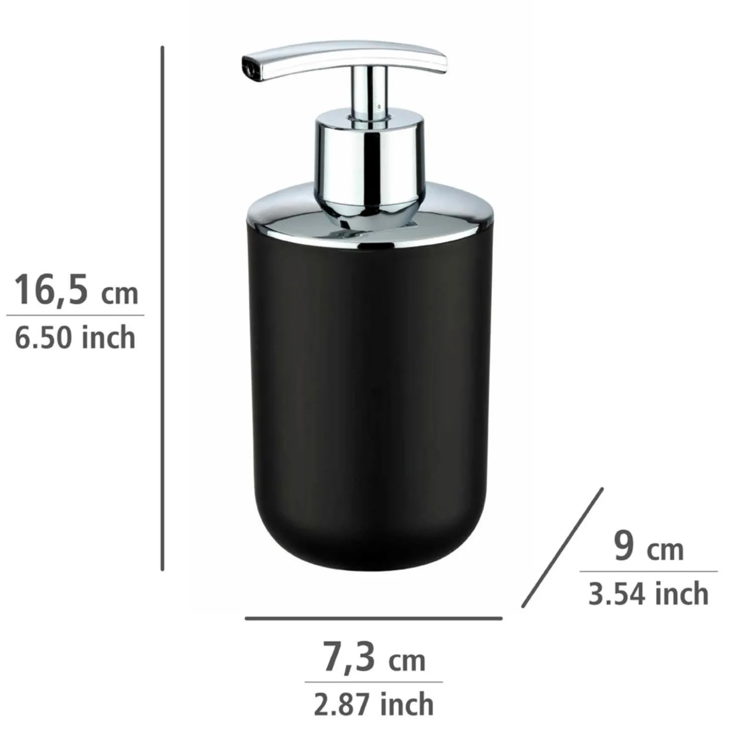 WENKO Bad-Accessoire-Set "Brasil" Schwarz 4-tlg.