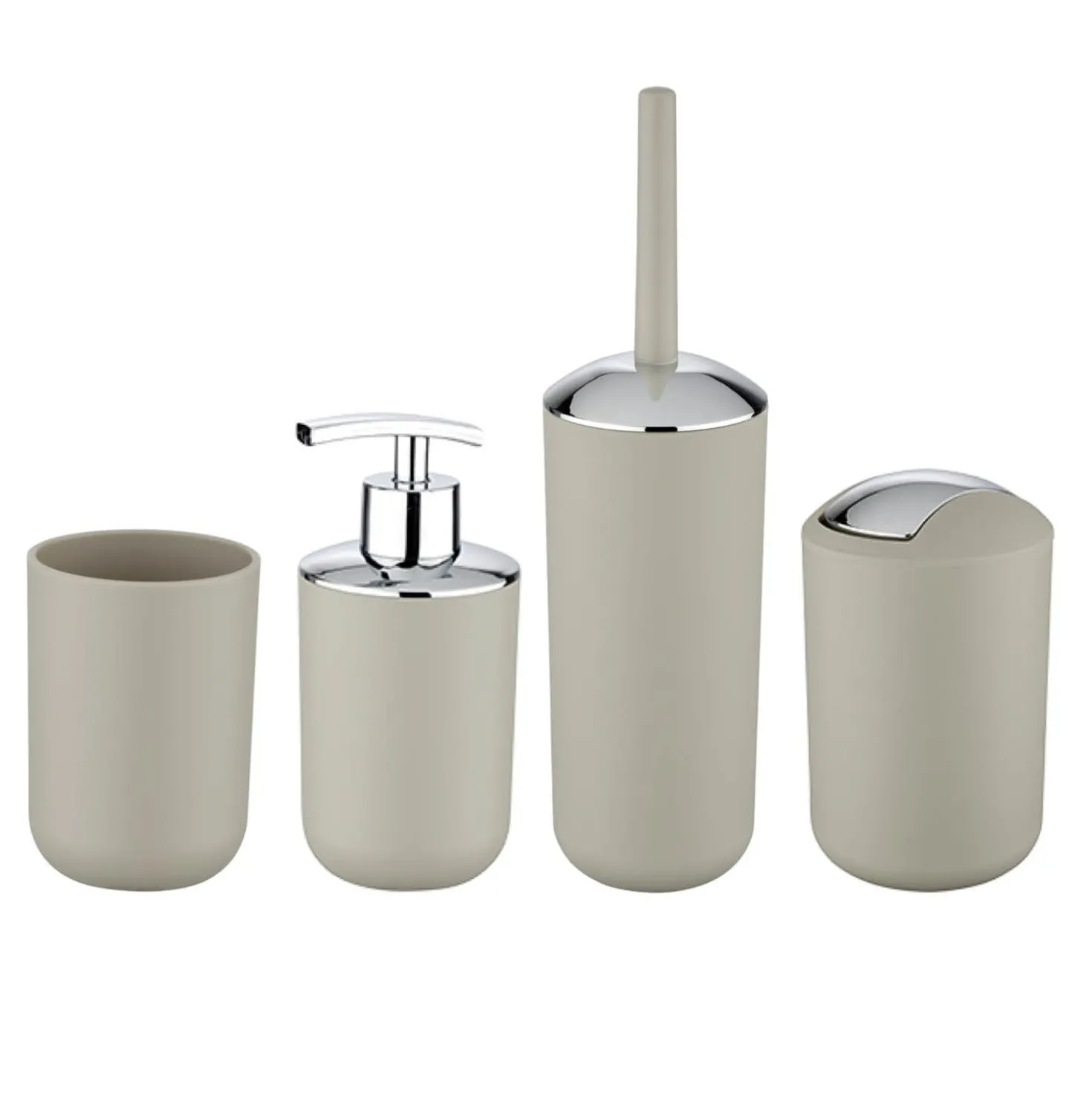 WENKO Bad-Accessoire Set "Brasil" Taupe, 4-tlg.bruchsicher