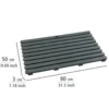 WENKO Badematte Mod. Indoor & Outdoor Grau, 50 x 80 cm, mit rutschhemmender Struktur