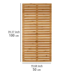 WENKO Baderost Mod. Indoor & Outdoor Bambus, 100 x 50 cm, für Dusche, Bad & Pool