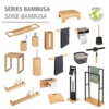 WENKO Badschemel Mod. Bambusa aus Bambus, praktischer Tritt