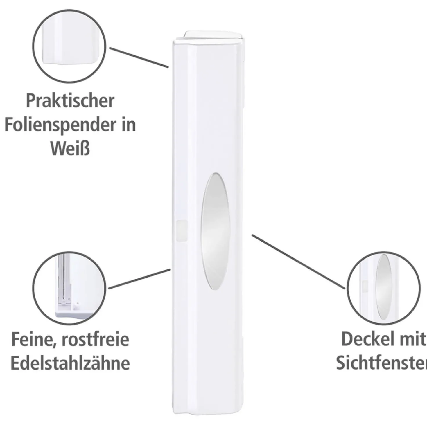 WENKO Folienschneider Mod. Perfect-Cutter Weiß, mit Sichtfenster