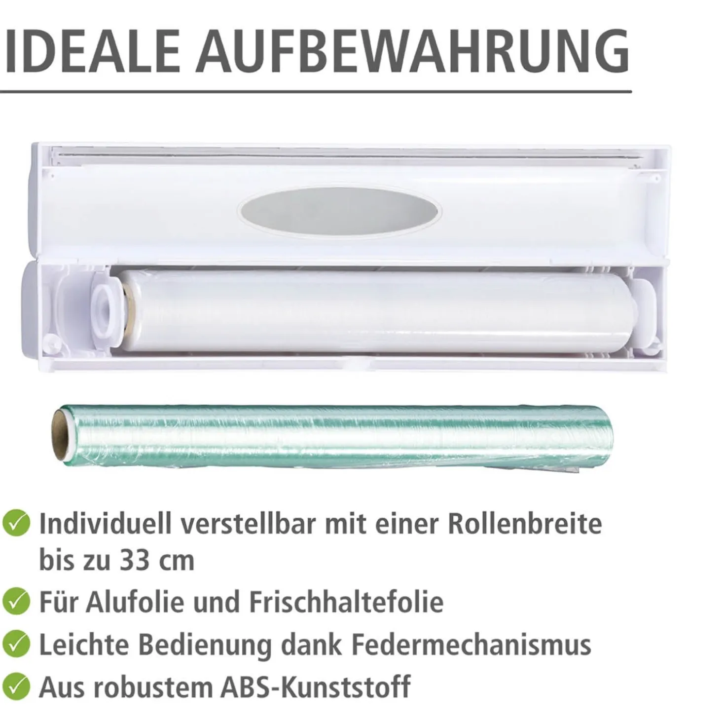 WENKO Folienschneider Mod. Perfect-Cutter Weiß, mit Sichtfenster