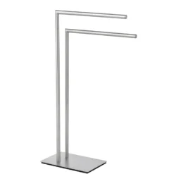 WENKO Handtuchständer Mod. Recco Edelstahl satiniert, schwere Bodenplatte für sicheren Stand
