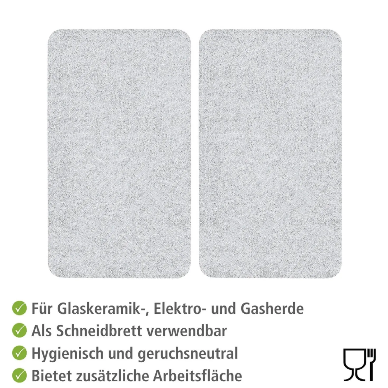 WENKO Herdabdeckplatte Universal 2er Set, für alle Herdarten