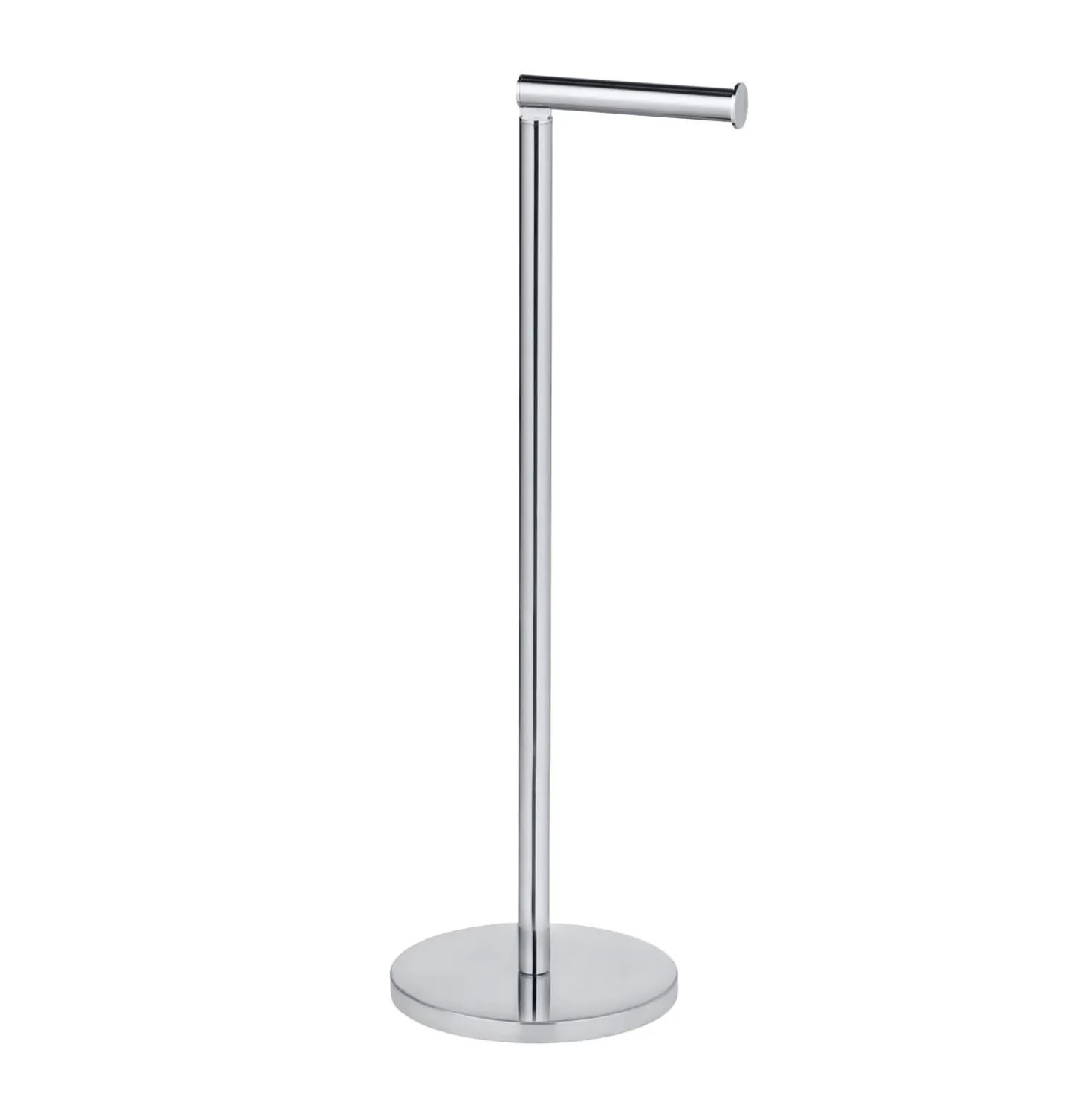 WENKO 2in1 Stand Toilettenpapierhalter, Edelstahl, platzsparend, für bis zu 4 Ersatzrollen