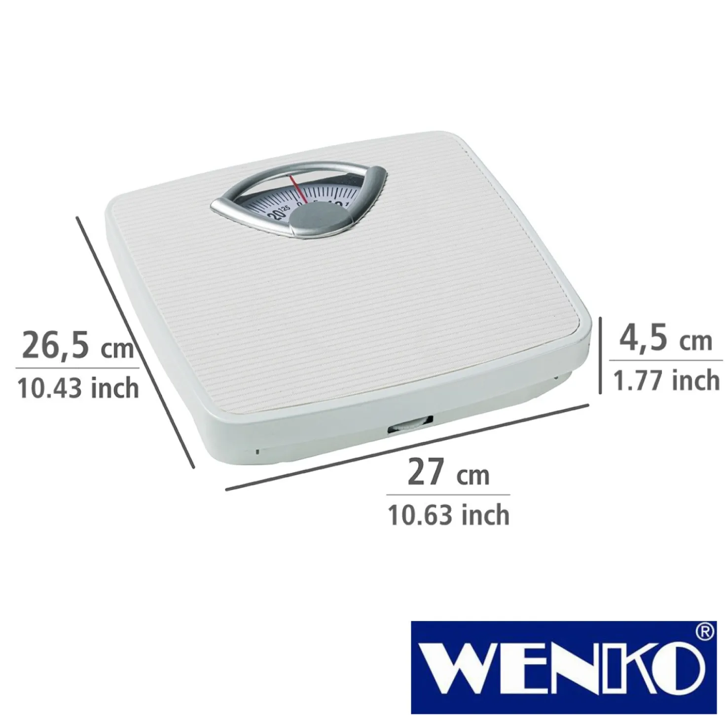 WENKO Personenwaage mechanisch, analoge Körperwaage bis 130 kg