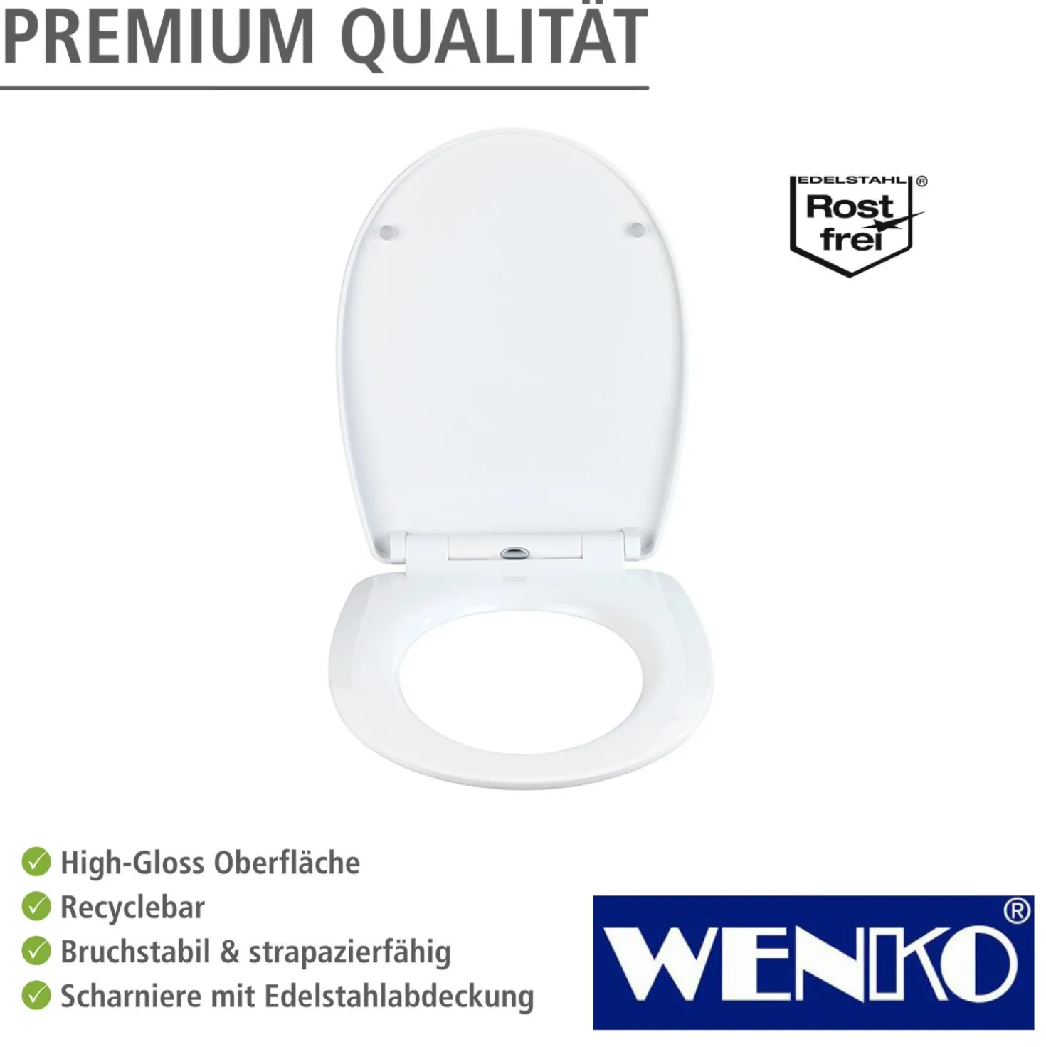 WENKO Premium WC-Sitz Beach High Gloss, Thermoplast