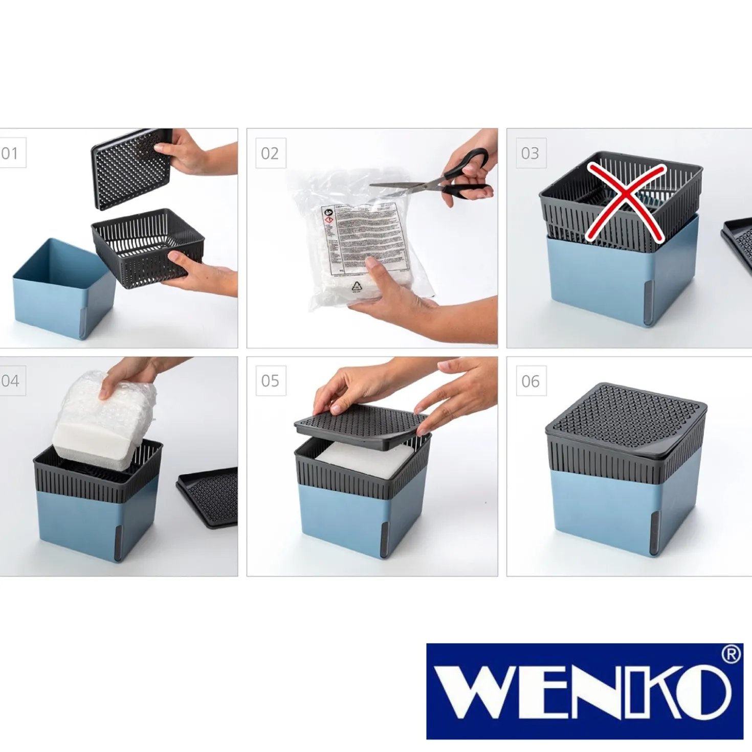 WENKO Raumentfeuchter Cube Beige 1000 g, Luftentfeuchter