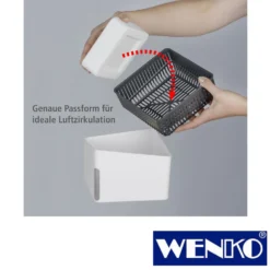 WENKO Raumentfeuchter Cube Weiß 1000 g, Luftentfeuchter