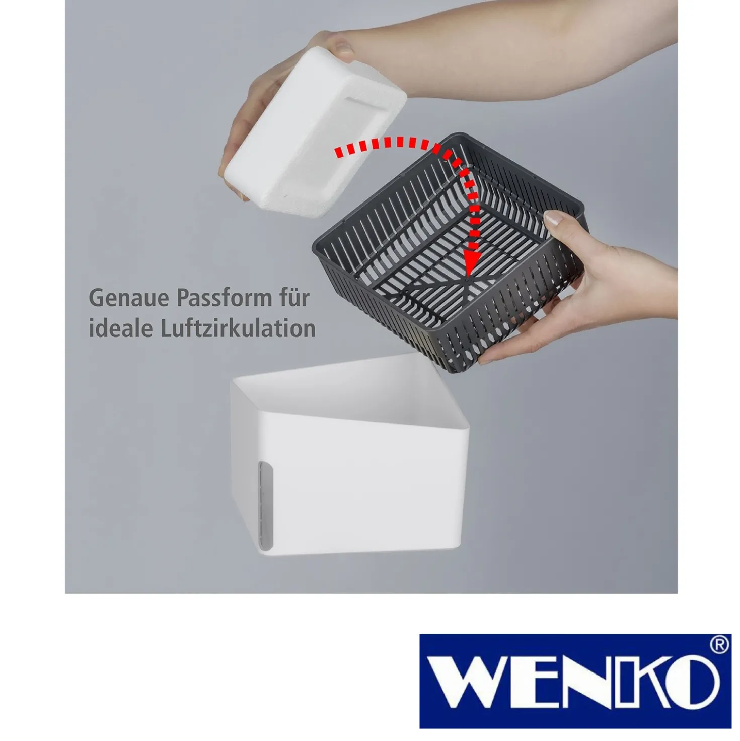 WENKO Raumentfeuchter Cube Weiß 1000 g, Luftentfeuchter