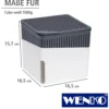 WENKO Raumentfeuchter Cube Weiß 2 x 1000 g, für Räume bis ca. 80m³
