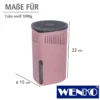 WENKO Raumentfeuchter Drop Rosa 1000 g, senkt die Luftfeuchtigkeit