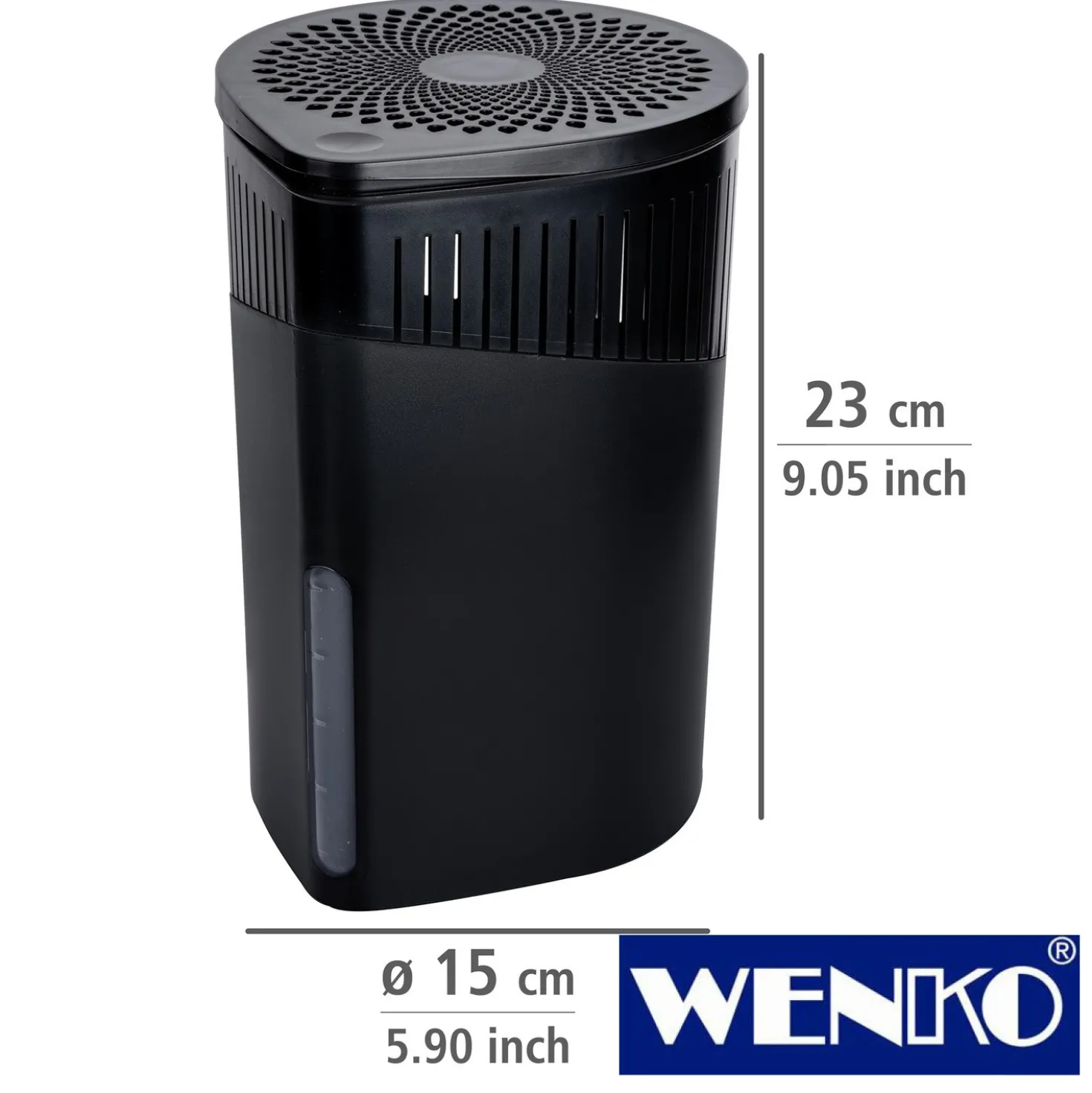 WENKO Raumentfeuchter Drop Schwarz 1000 g, 2er Set, für Räume bis ca. 80m³