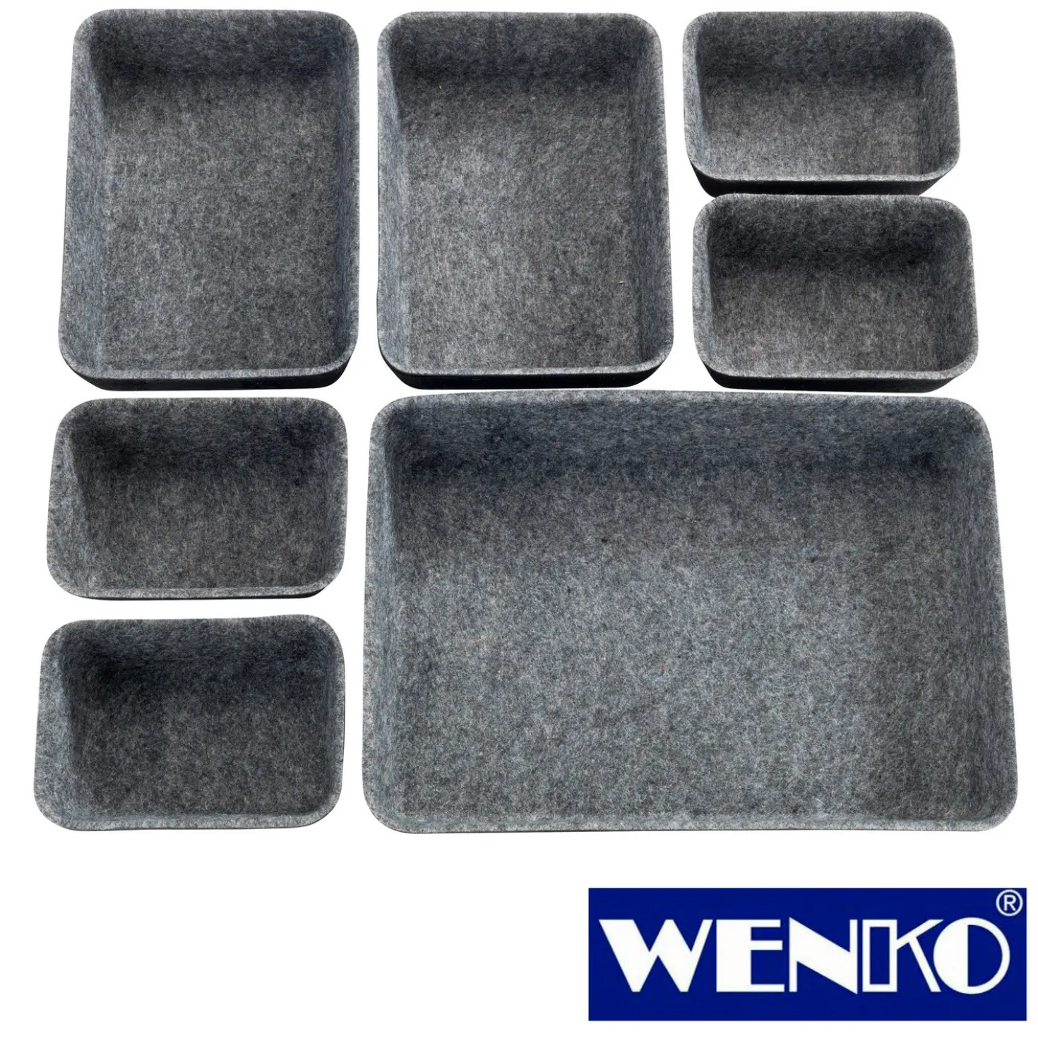 WENKO Schubladen Organizer Filz, 7-teilig