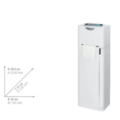 WENKO Stand WC-Garnitur Mod. Imon 6 in 1 Weiß matt, integrierter Toilettenpapierhalter, WC-Bürstenhalter