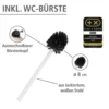 WENKO Stand WC-Garnitur Mod. Rivalta Weiß, integrierter Toilettenpapierhalter und WC-Bürstenhalter