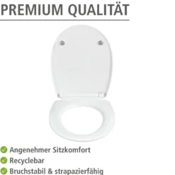 WENKO Toilettensitz Mod. Tavola, WC-Sitz mit Absenkautomatik und Schnellbefestigung