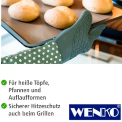 WENKO Topfhandschuhe Silikon Grau, 1 Paar
