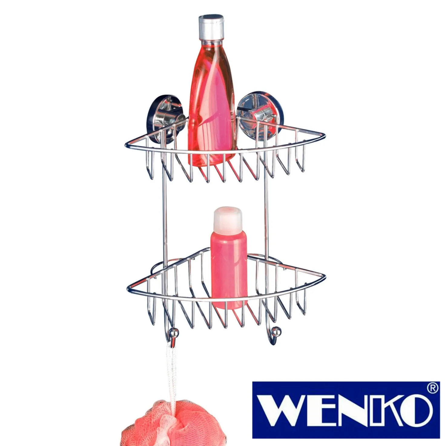 WENKO Vacuum-Loc® Eckregal Bari 2 Etagen, Befestigen ohne bohren