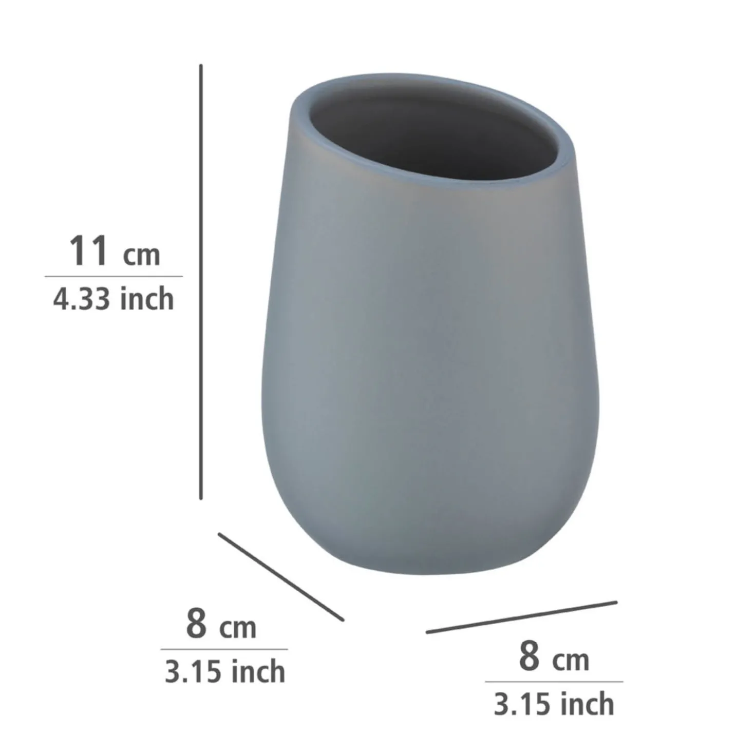 WENKO Waschtisch-Set "Badi" Grau, 2-tlg.
