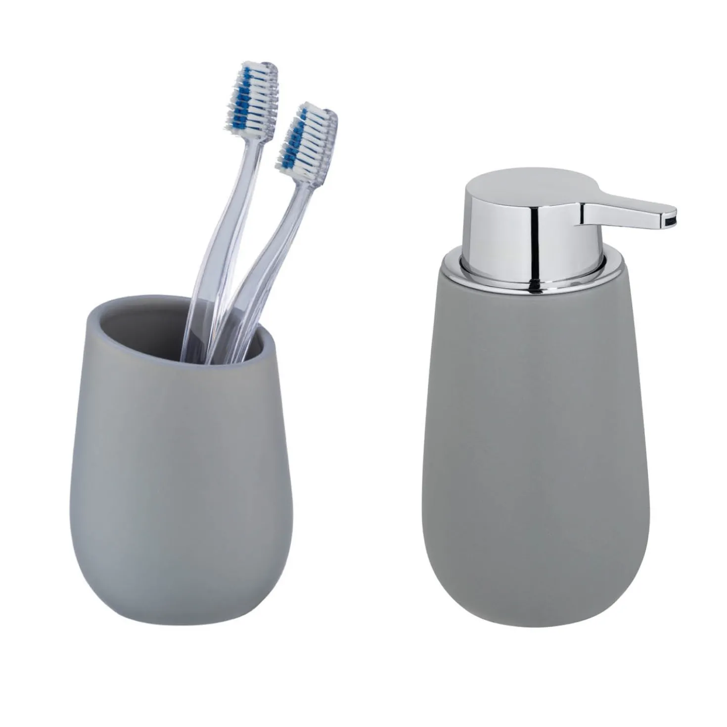 WENKO Waschtisch-Set "Badi" Grau, 2-tlg.
