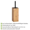 WENKO WC-Garnitur Mod. Padua Bambus, Bambus kombiniert mit Stahl