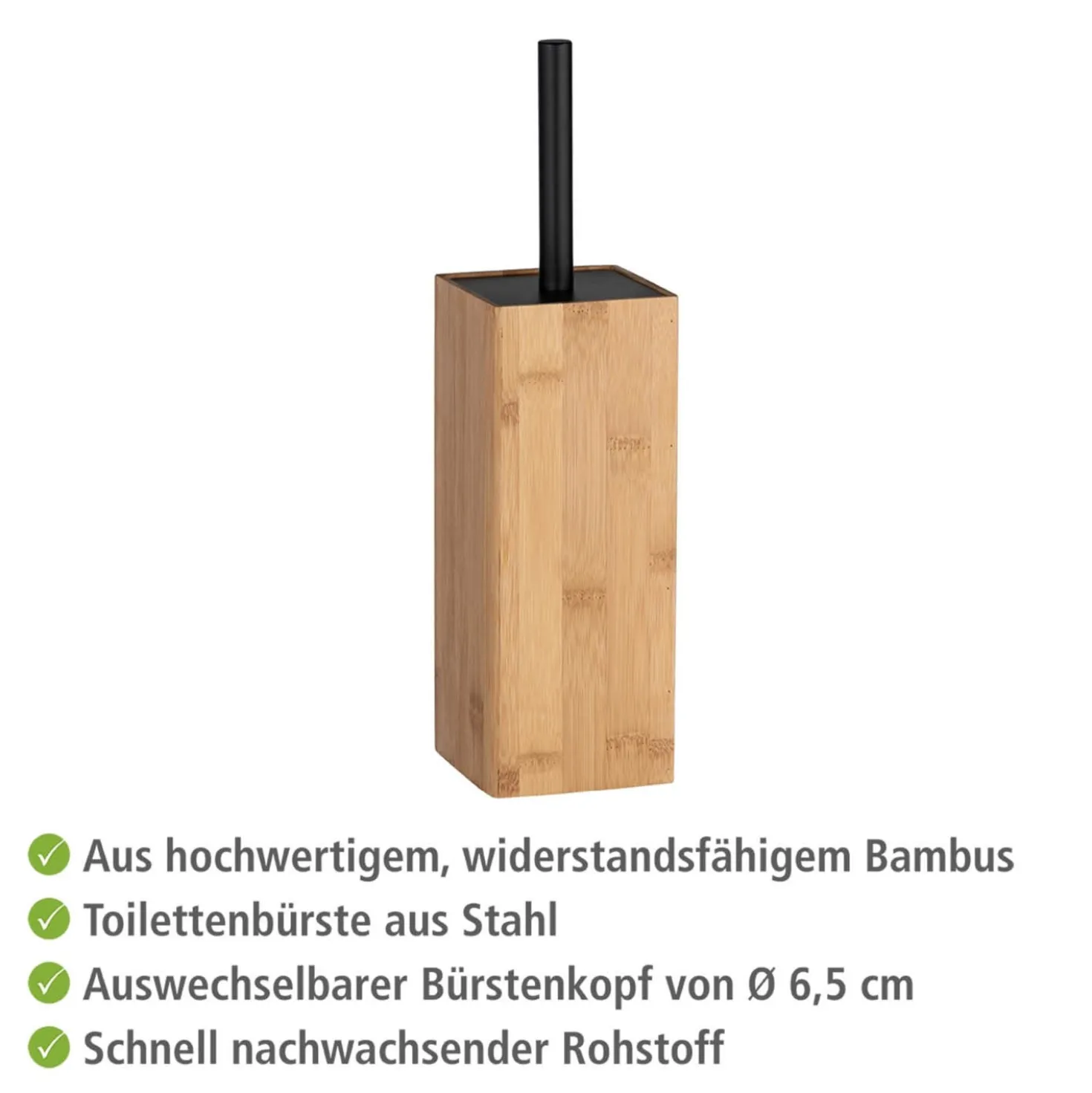 WENKO WC-Garnitur Mod. Padua Bambus, Bambus kombiniert mit Stahl