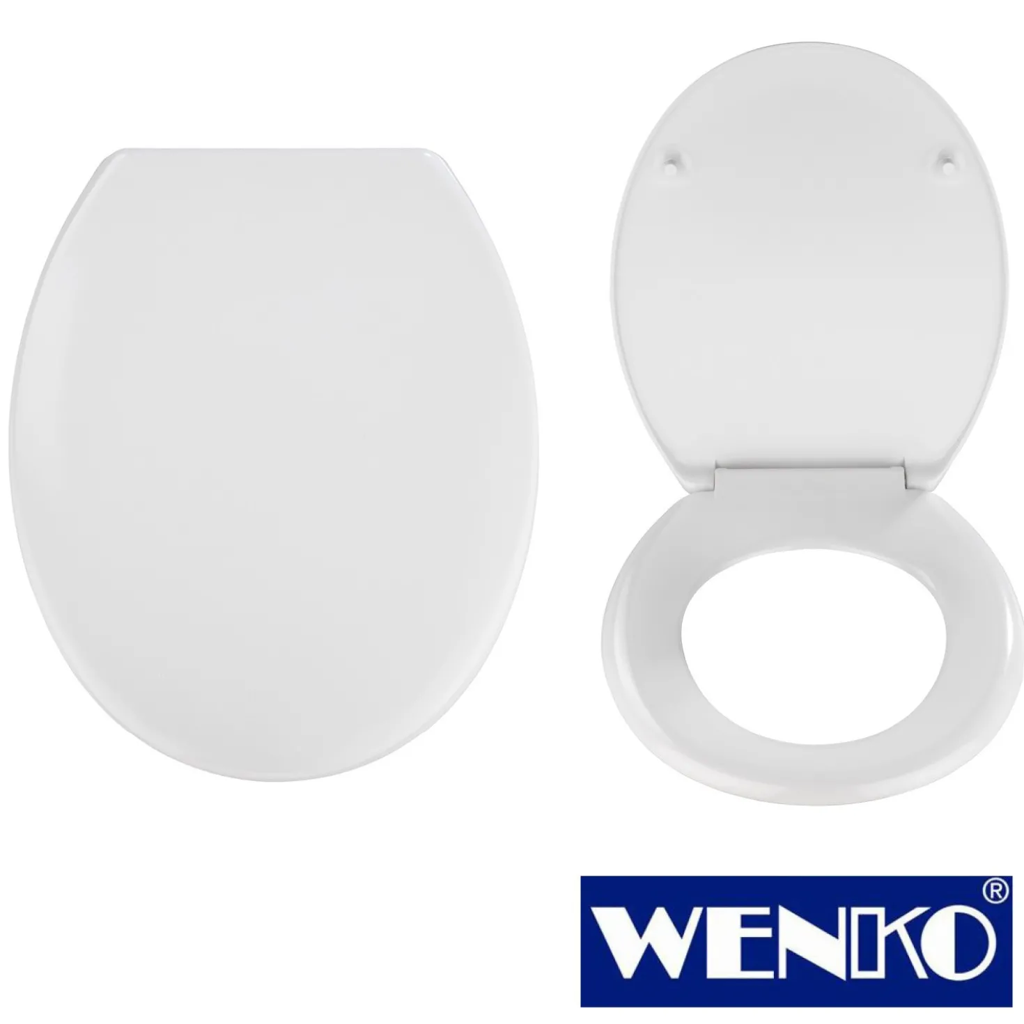 WENKO WC-Sitz Vigone Weiß, aus antibakteriellem Duroplast