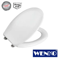 WENKO WC-Sitz Vigone Weiß, aus antibakteriellem Duroplast