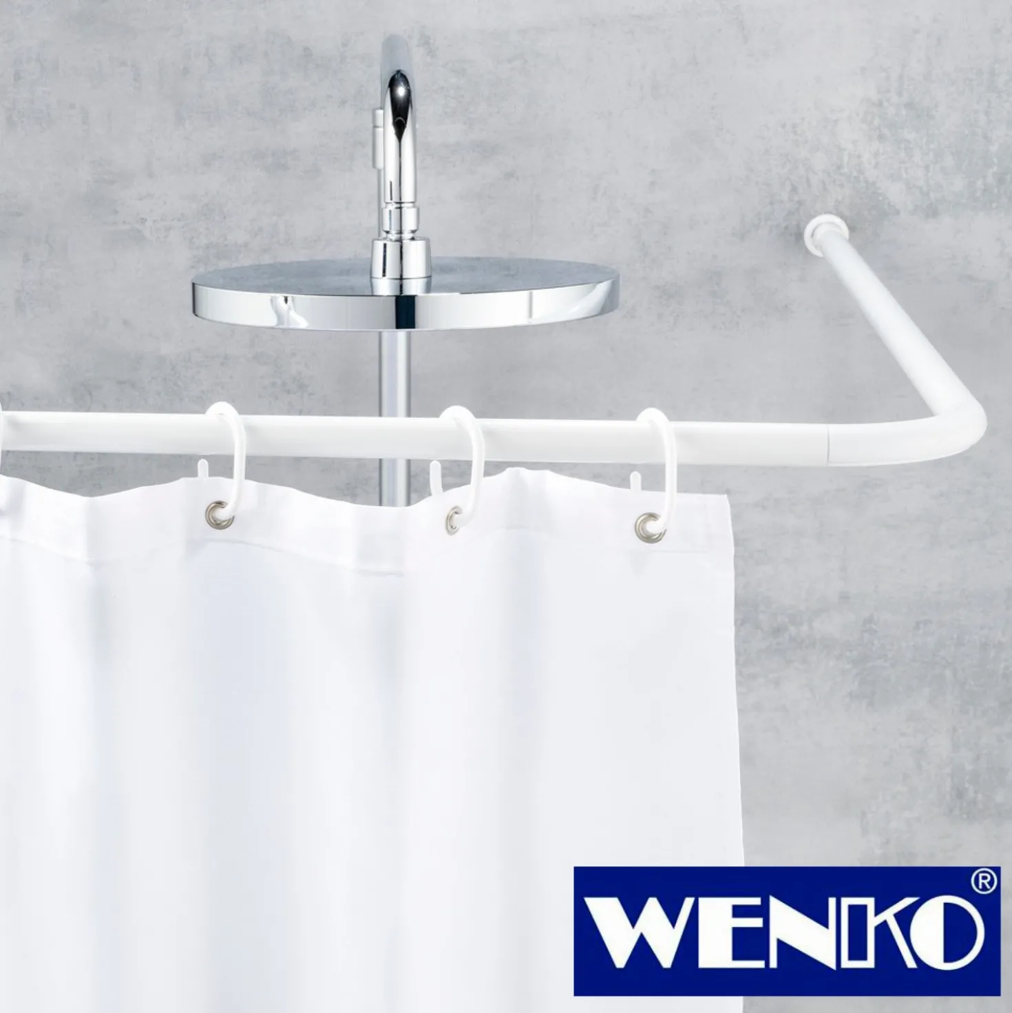 WENKO Winkelstange Universal Weiß, 20 mm