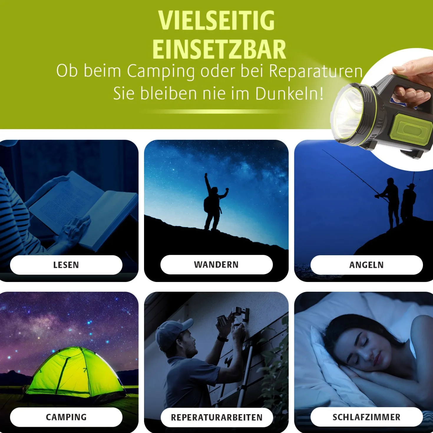 Wiederaufladbare leichte Taschenlampe, Victor Tools