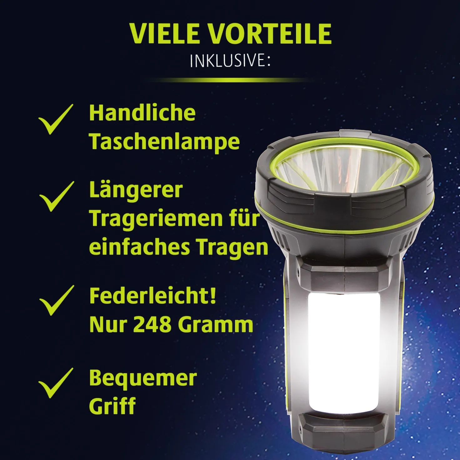 Wiederaufladbare leichte Taschenlampe, Victor Tools