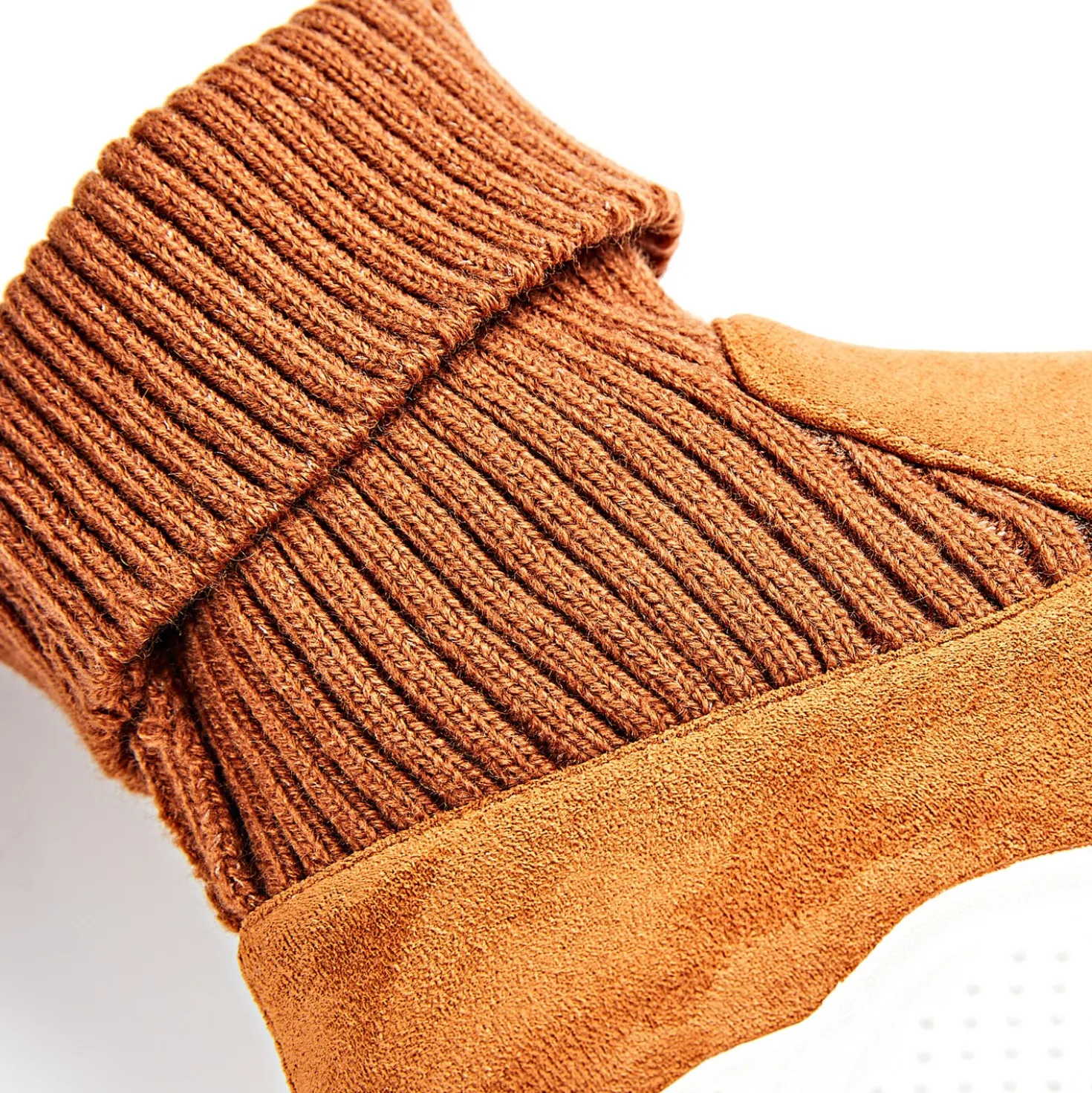 Winterboot Rania mit Strickschaft cognac